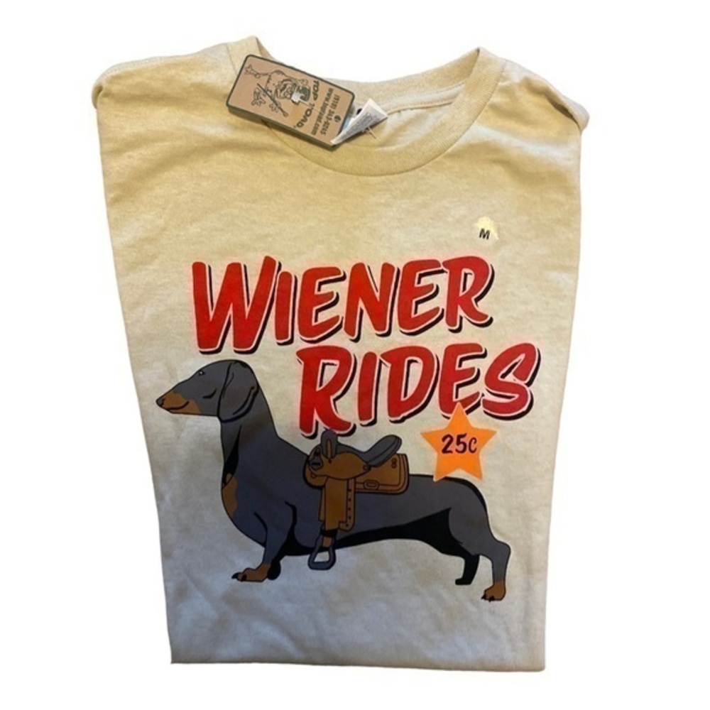 Top toad T-shirt, wiener rides,  medium new
